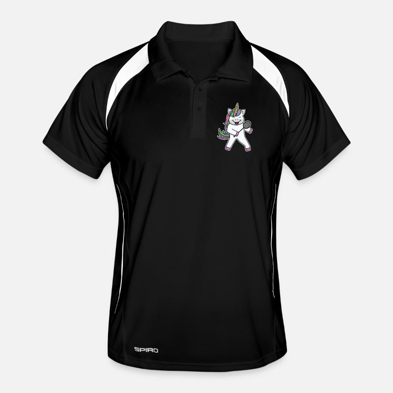 Badminton Einhorn Männer Polo atmungsaktiv