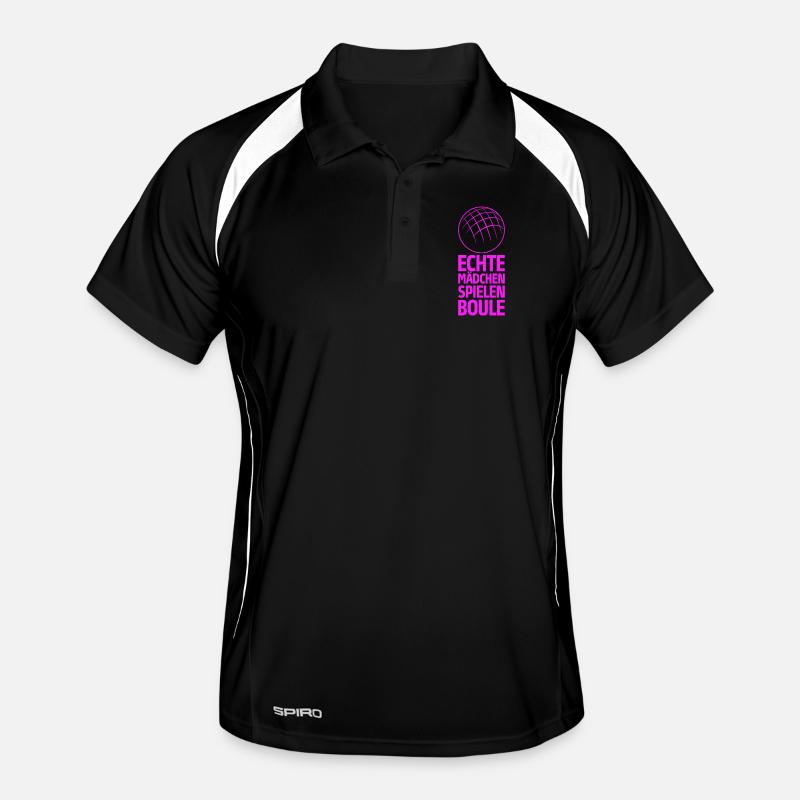 Echte Mädchen spielen Boule Bouler Boccia Spiel Männer Polo atmungsaktiv
