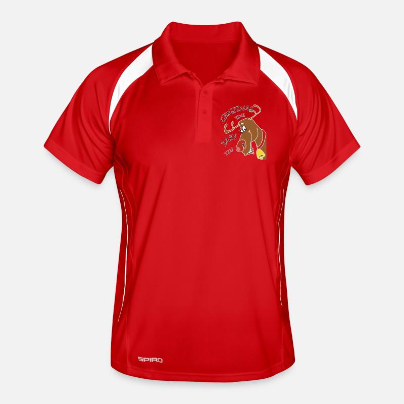 Drôle de renne avec le dicton de Noël Polo respirant Homme