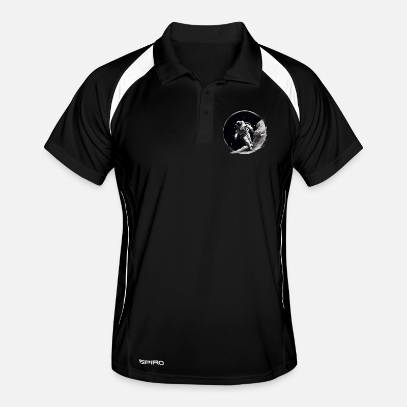 astronaut on the moon Men's Polo breathable