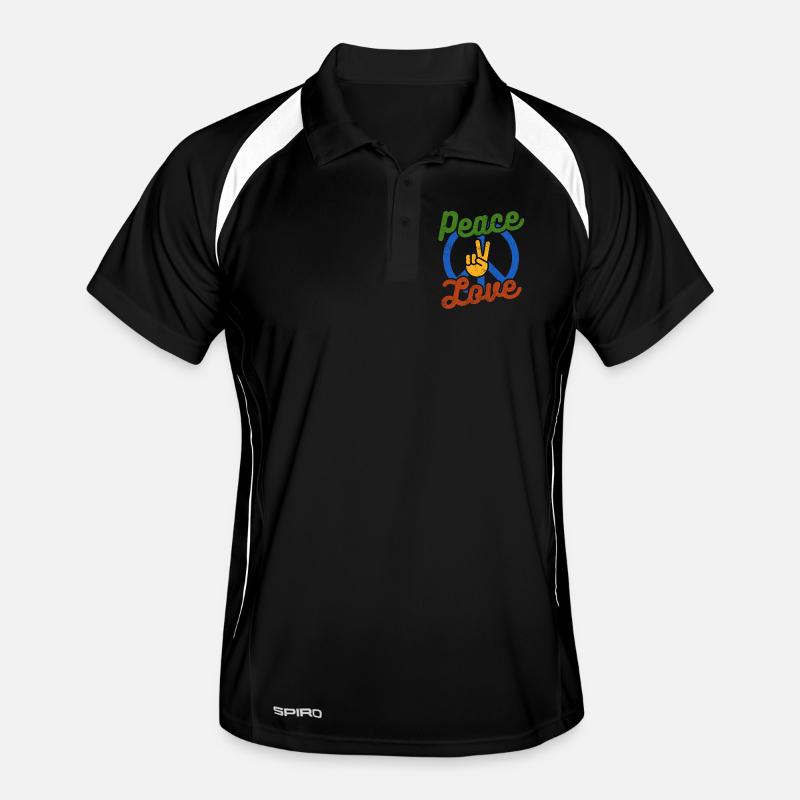 Peace Love Men's Polo breathable