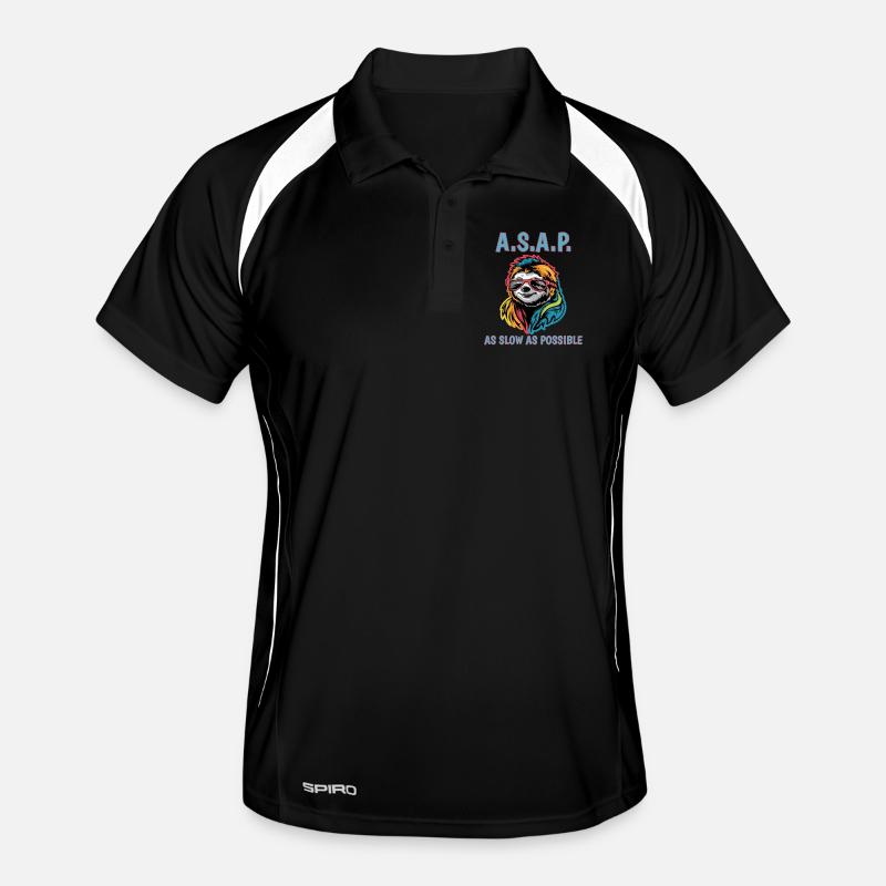 ASAP So langsam wie möglich Cool Sloth Fun Zitat Männer Polo atmungsaktiv