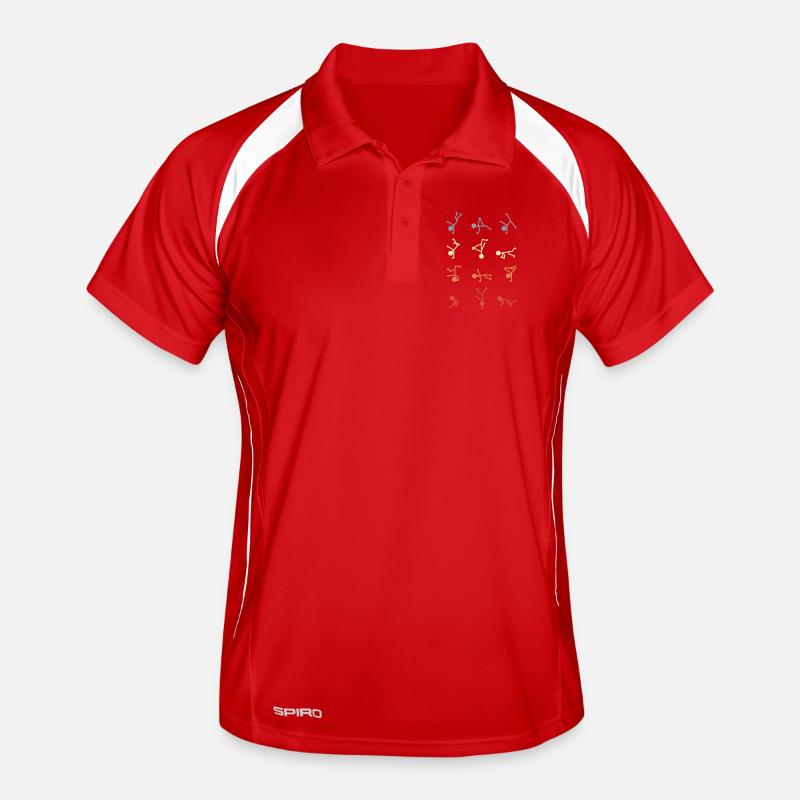 Breakdancer stick figures Men's Polo breathable