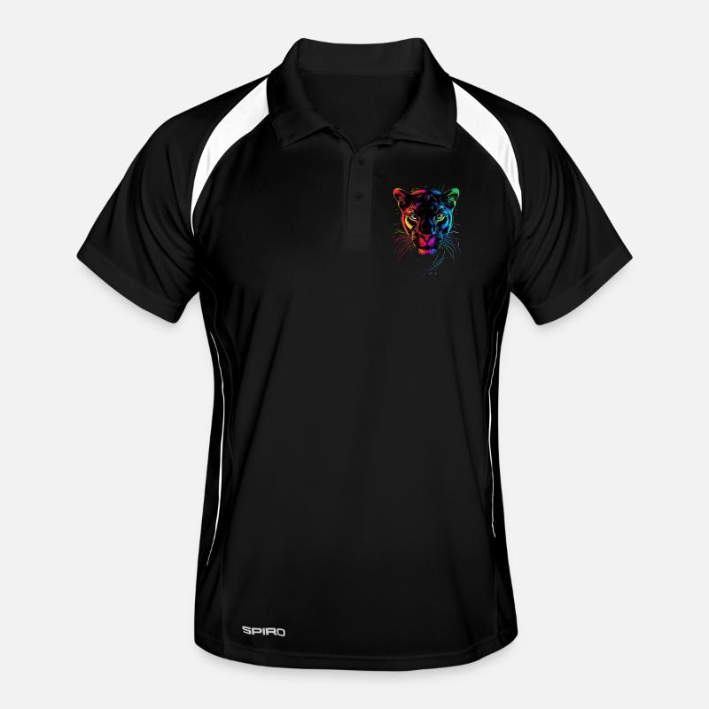 Panther Leopard Big Cat Cute Big Cat Panter Men's Polo breathable
