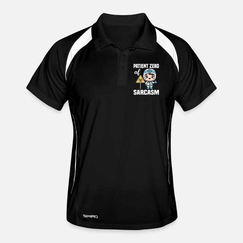 PATIENT ZÉRO DU SARCASME - CADEAU DE MÉDECIN Polo respirant Homme