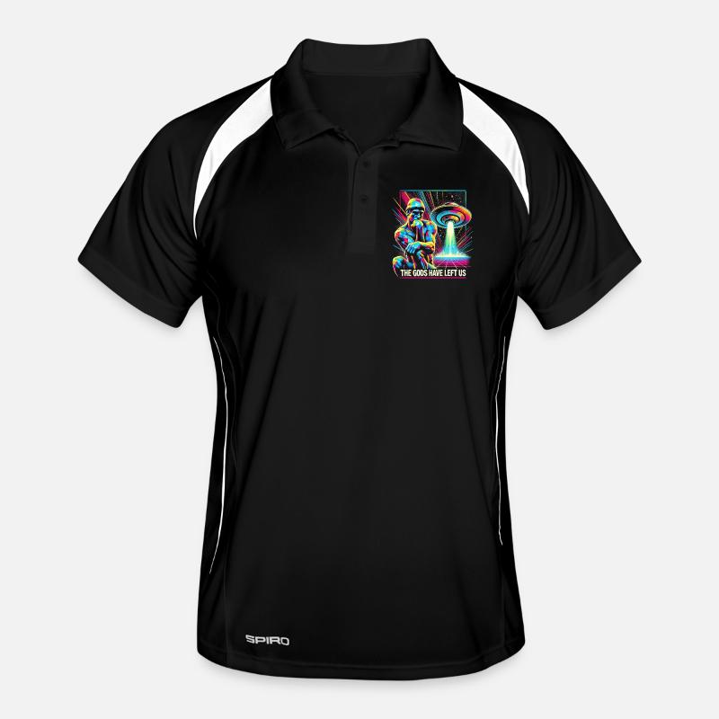 Psychedelic Alien Invader Art Men's Polo breathable