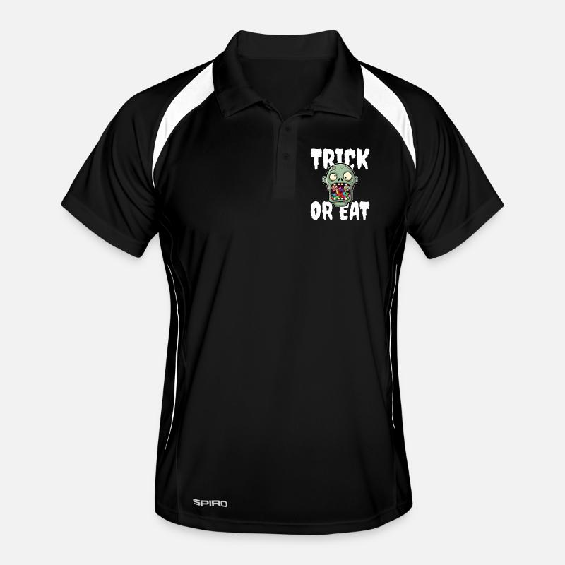 SÜSSES ODER ESSEN - ZOMBIE HALLOWEEN Männer Polo atmungsaktiv