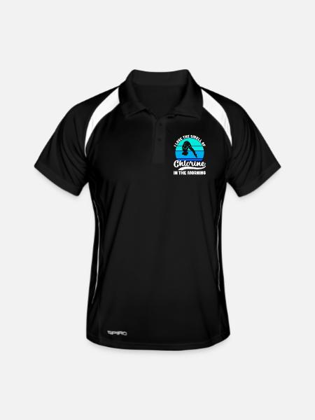 Diving diving board - Men's Polo breathable - black/white