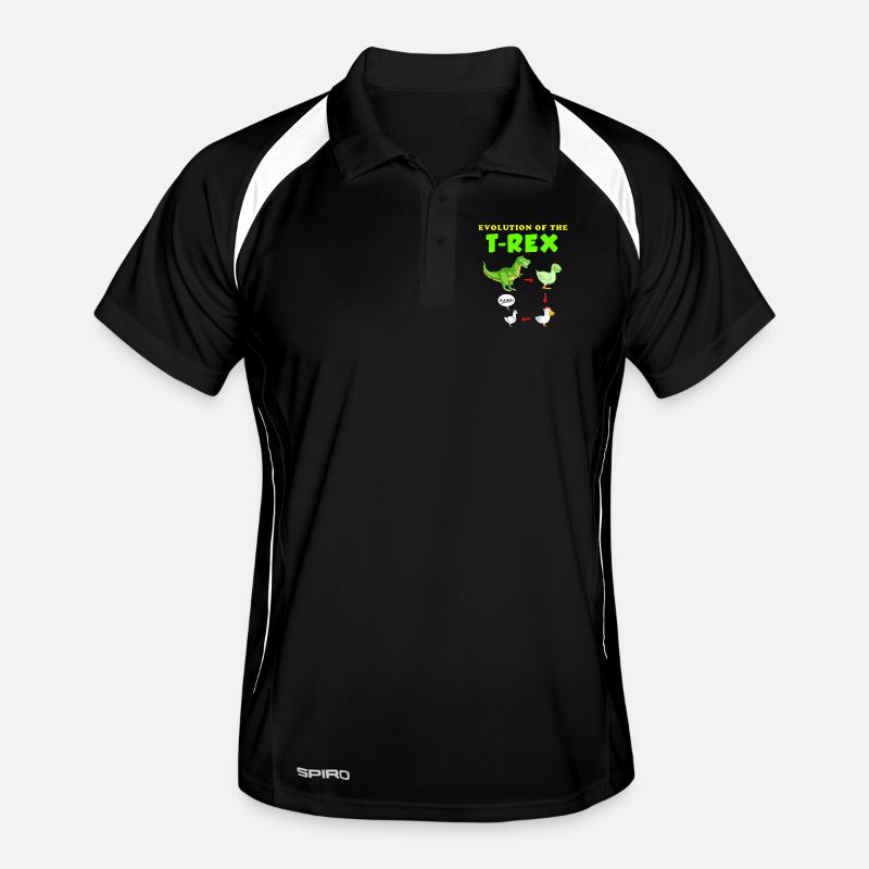 Evolution of the T-Rex Dinosaur Illustration Men's Polo breathable