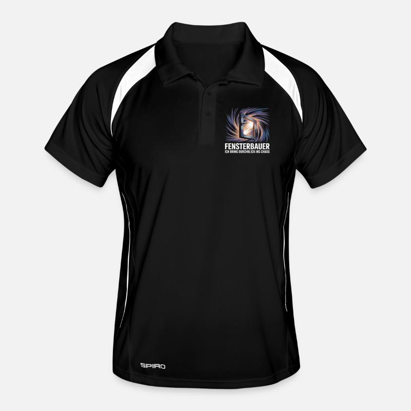 Window Manufacturer - Men's Polo breathable - black/white