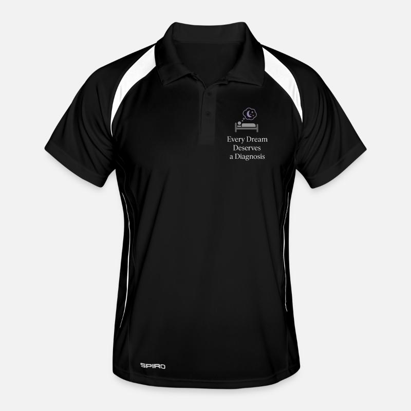 Sleep Technologist Polysomnographic Tech Rpsgt - Men's Polo breathable - black/white