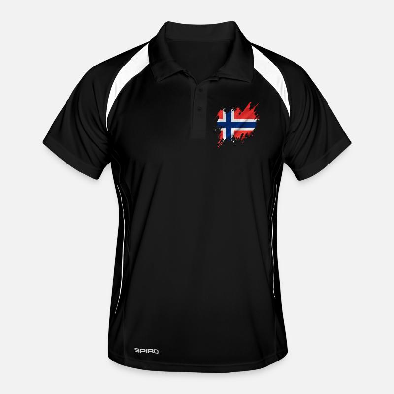 Norwegian flag, torn style Men's Polo breathable