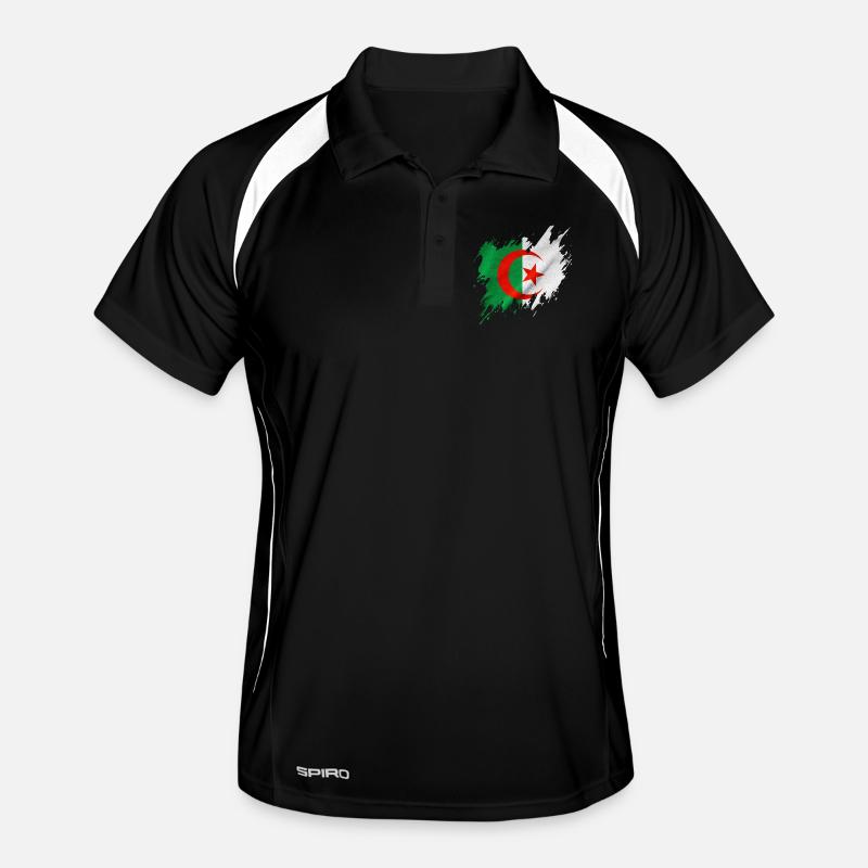 Algeria flag, torn style Men's Polo breathable