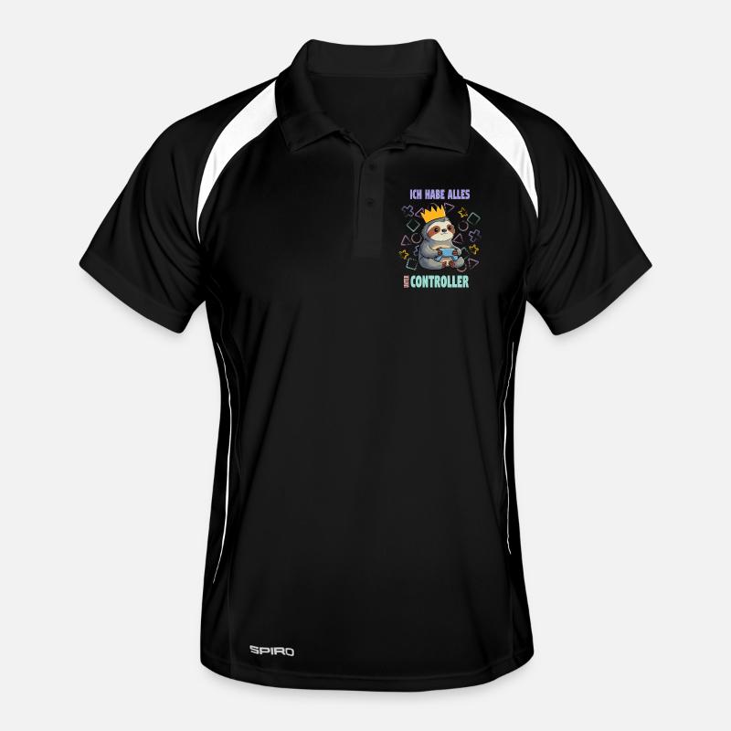 controller sloth gaming Men's Polo breathable