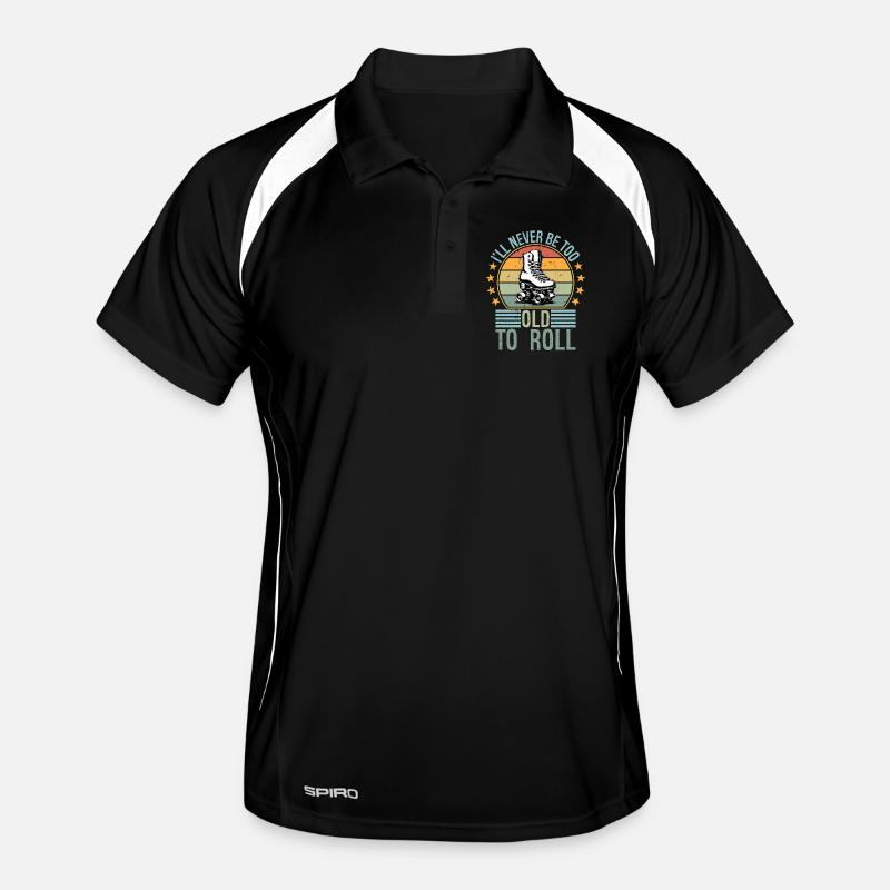 Never Too Old To Roll Derby Roller Skating Roll Men's Polo breathable