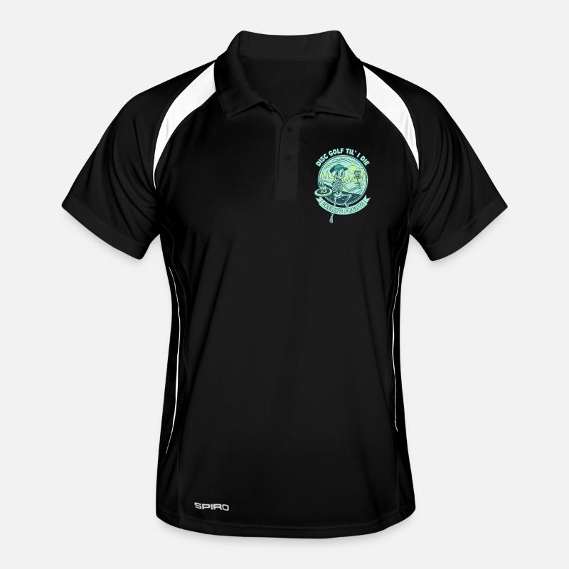 Disc Golf Til I Die Skellys Flights Funny Disc Männer Polo atmungsaktiv