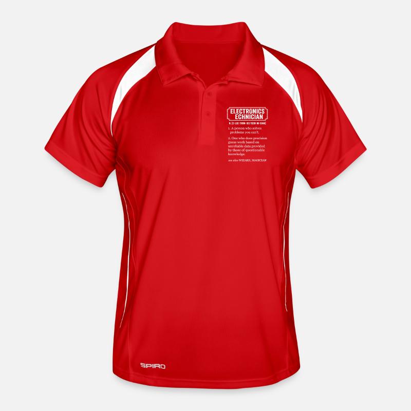 Elektroniktechniker – lustige Definition Männer Polo atmungsaktiv