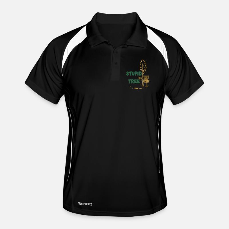 Stupid Tree Funny Disc Golfer Frisbee Golf Men's Polo breathable