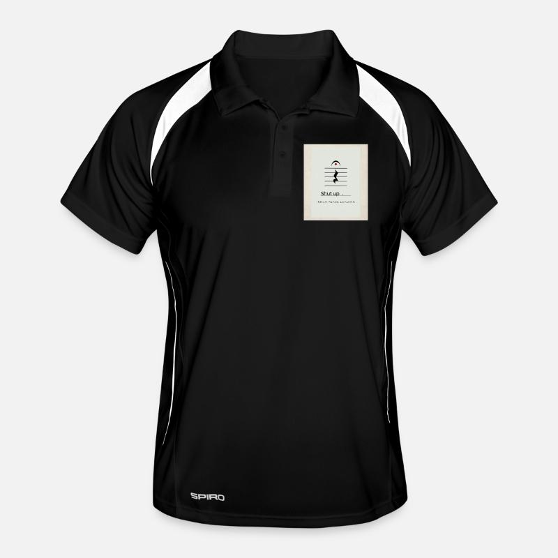 Shut up – Inner Peace Loading Design - Men's Polo breathable - black/white