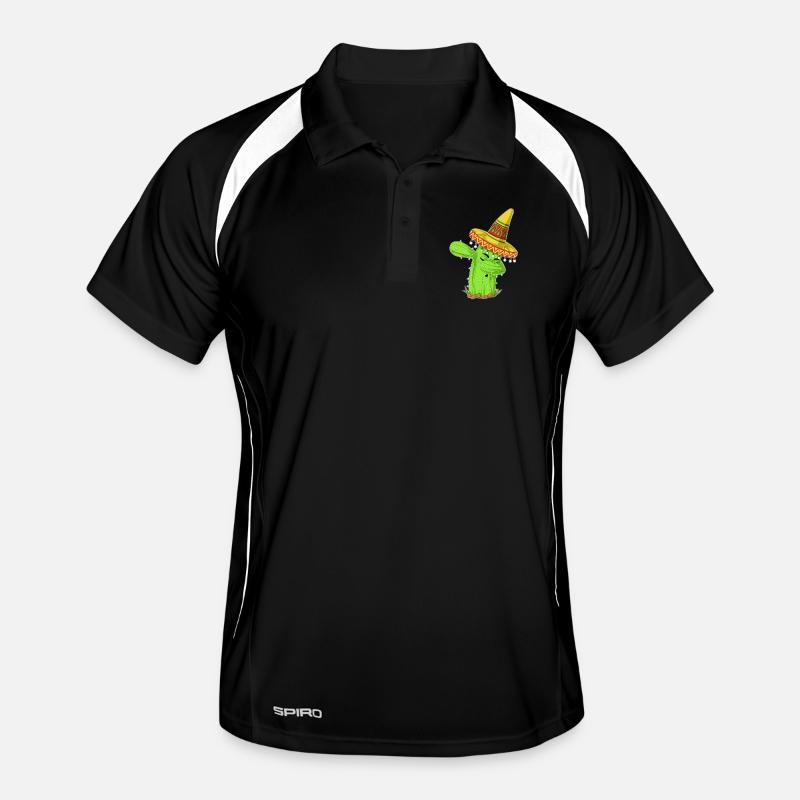 Dabbing Cactus Mexikanisches Hemd Männer Polo atmungsaktiv
