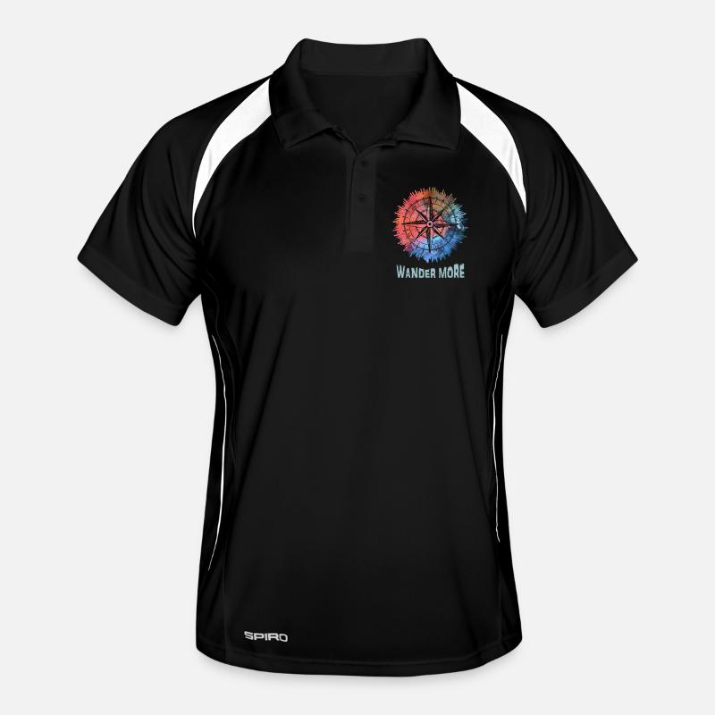 Wander More Compass Tie-Dye Polo respirant Homme
