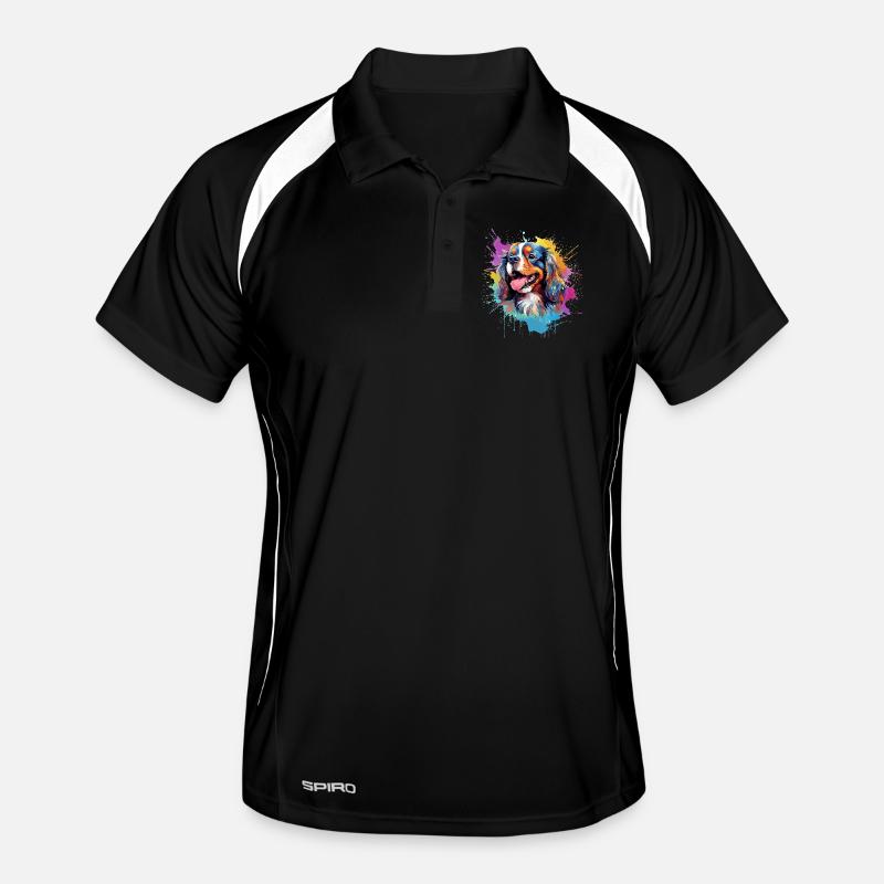 Couleur éclaboussure du Cavalier King Charles Spaniel Polo respirant Homme