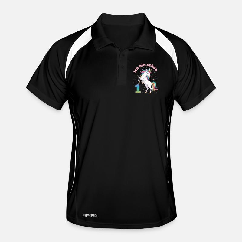 1. Geburtstag Einhorn Mädchen Ich bin schon 1 Männer Polo atmungsaktiv