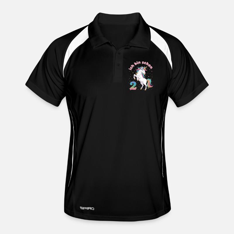 2. Geburtstag Einhorn Mädchen Ich bin schon 2 Männer Polo atmungsaktiv