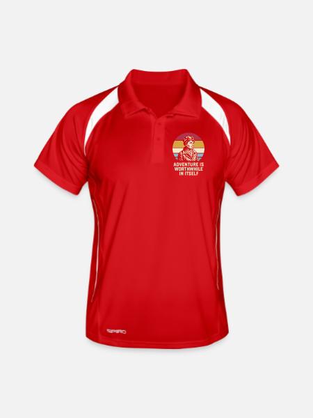 Amelia Earhart L’aventure en vaut la peine - Polo respirant Homme - rouge/blanc - Devant