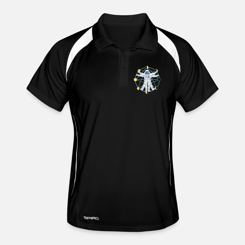 Astronautes vitruviens Phases Lunaires Art de l’anatomie spatiale Polo respirant Homme