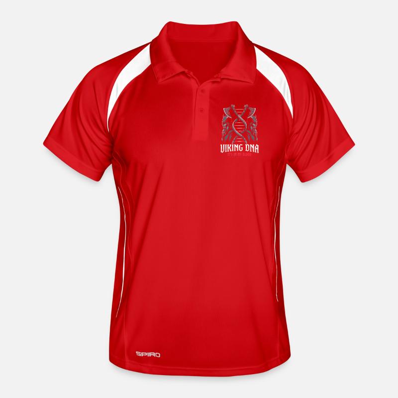 Symbole de hache à ADN viking – C’est dans le sang Polo respirant Homme