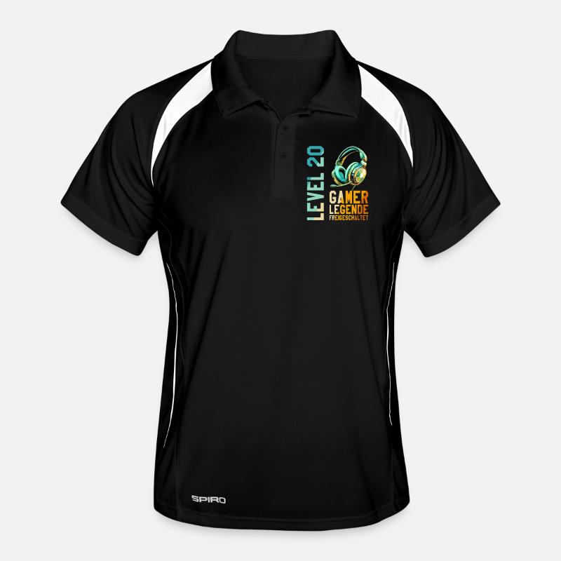 20. Geburtstag Junge Mädchen Gaming Level 20 Jahre Männer Polo atmungsaktiv