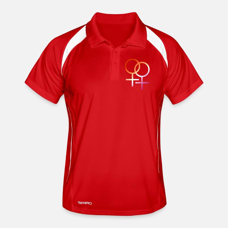 conception de t-shirt coloré symbole lesbienne lgbt Polo respirant Homme