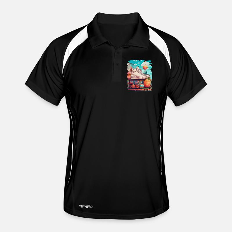 Colorful creation funfair, games, candy Men's Polo breathable
