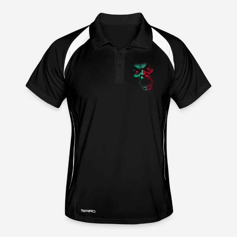 Split Face Horror GreenRed Men's Polo breathable