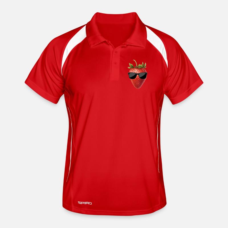 Fraise avec lunettes de soleil Polo respirant Homme