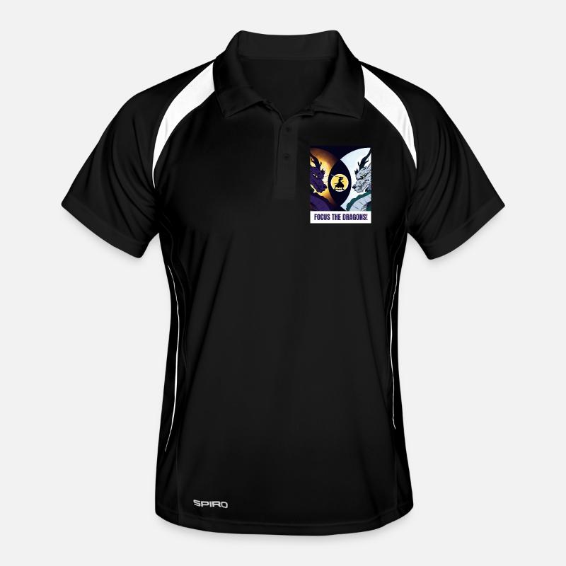 Samurai und zwei Drachen - Focus the Dragons Männer Polo atmungsaktiv