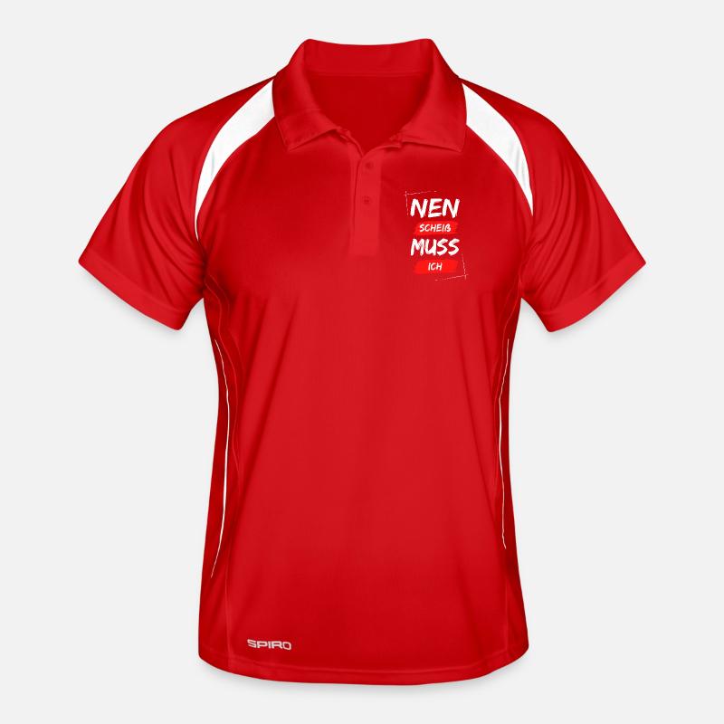 Nen scheiß muss ich Männer Polo atmungsaktiv