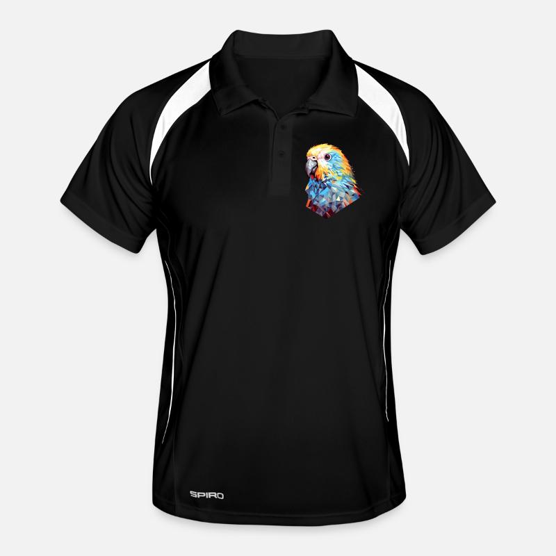 Budgie Polygon Bird Budgies Men's Polo breathable