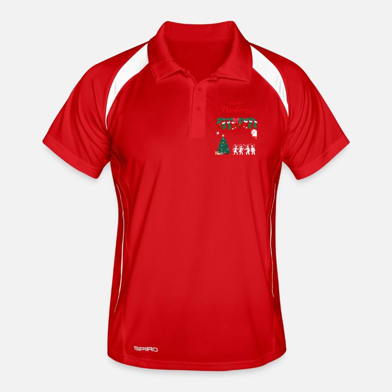 Frohe Weihnachten Männer Polo atmungsaktiv