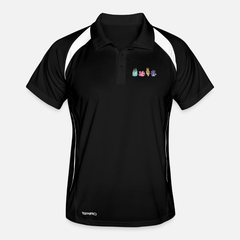Vibrant Coral Reef Men's Polo breathable