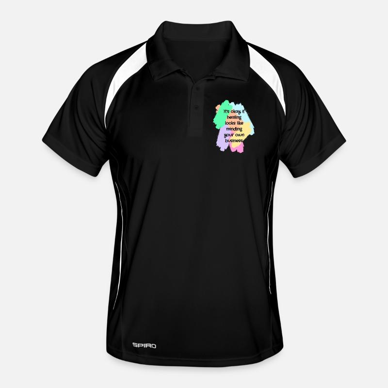 Healing Boundaries Slogan Men's Polo breathable