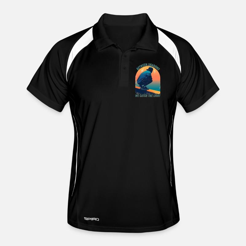 Between Light and Shadow - Men's Polo breathable - black/white