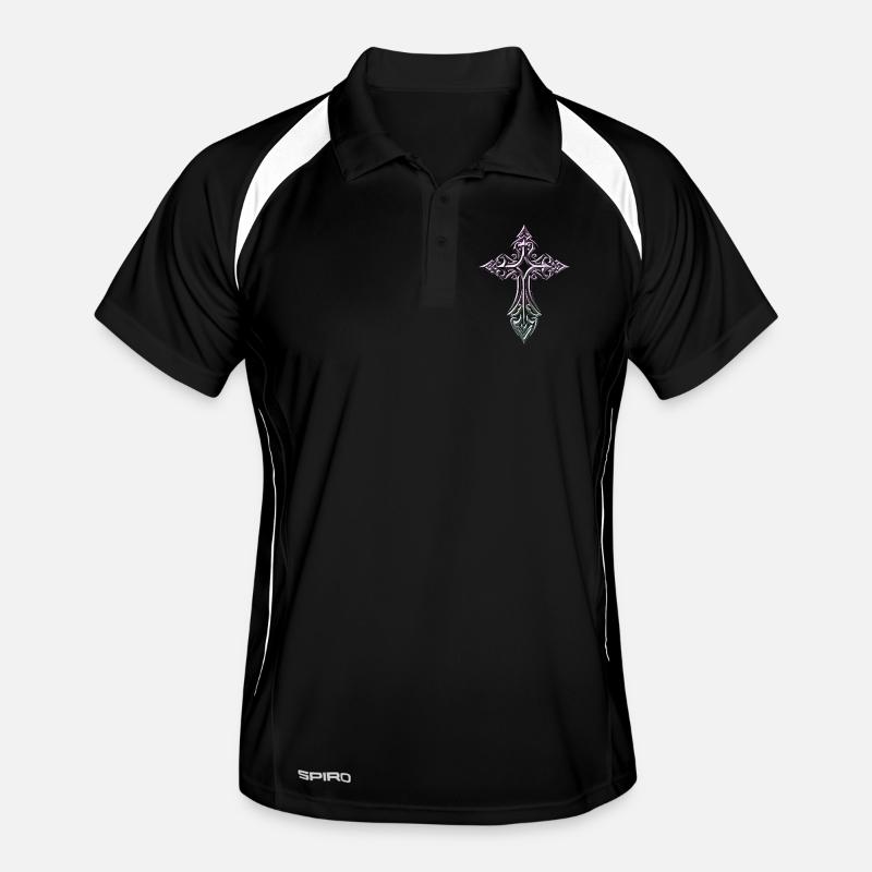 Ornate Gradient Cross Men's Polo breathable