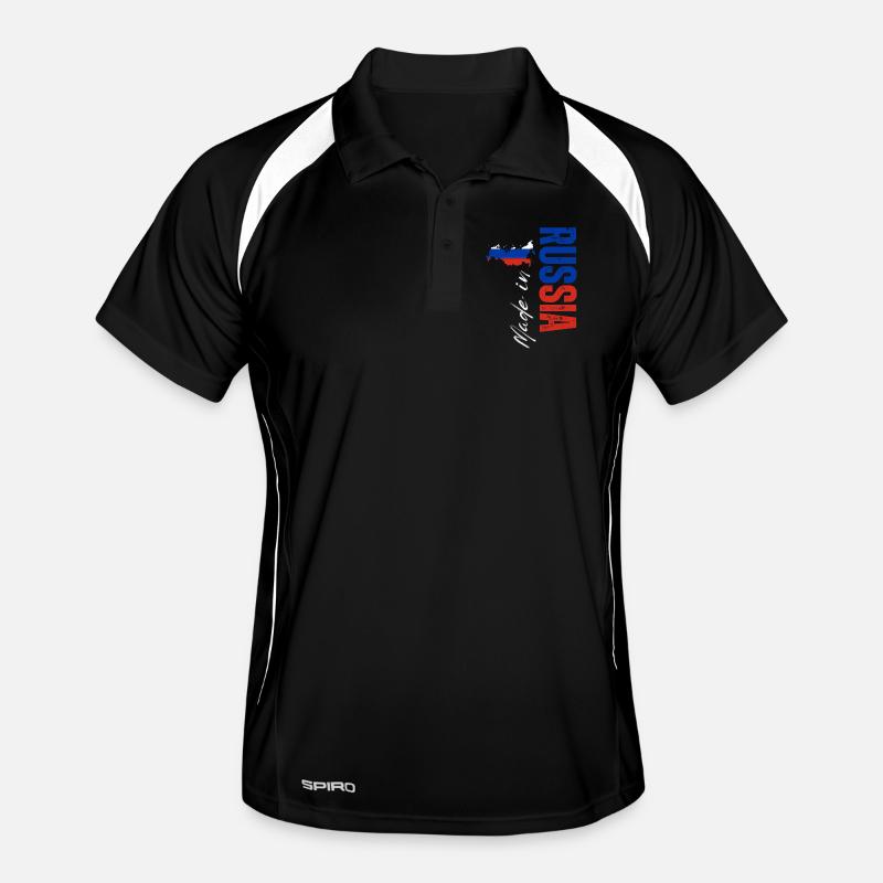 Fabriqué en Russie, design vertical Polo respirant Homme