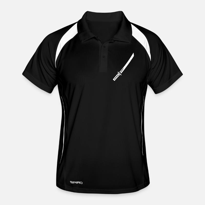 Katana Schwert Samurai Waffe Vektor Männer Polo atmungsaktiv