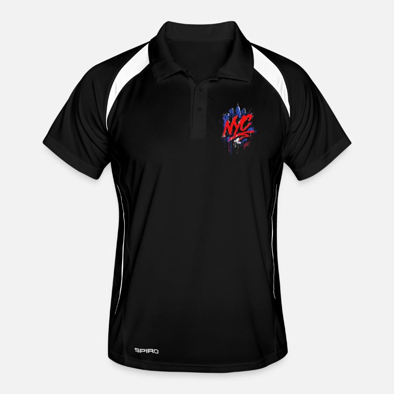 Splash de la skyline de graffiti de New York Polo respirant Homme