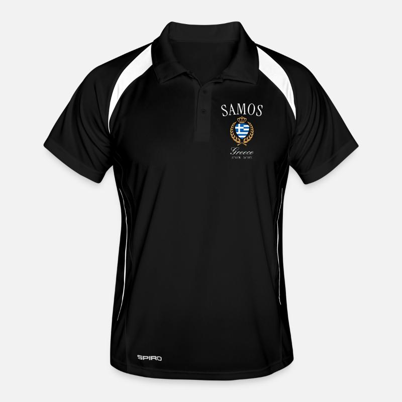 Samos Griechenland Wappen Krone – Reise Souvenir Männer Polo atmungsaktiv