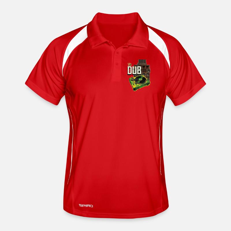 Dub Reggae Soundsystem Turntable Men's Polo breathable