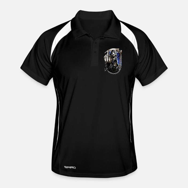 Reaper - Men's Polo breathable - black/white